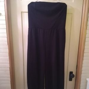 Strapless black jumpsuit